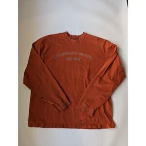 Y2K Abercrombie & Fitch XL Retro Orange Logo Worn Long Sleeved Shirt